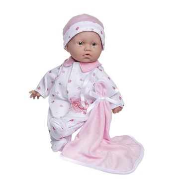 JC Toys La Baby Caucasian Baby Doll Set – 11 Inch Soft Baby Doll | Washable |Removable Pink Outfit...