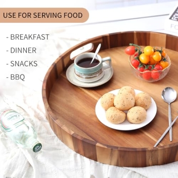 Premium Acacia Wood Serving Tray for Elegant Home Use