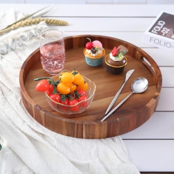 Premium Acacia Wood Serving Tray for Elegant Home Use
