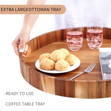 Premium Acacia Wood Serving Tray for Elegant Home Use