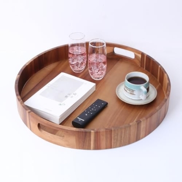 Premium Acacia Wood Serving Tray for Elegant Home Use