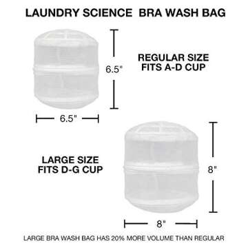 Premium Bra Wash Bags Laundry Bags for Bras Lingerie Delicates Regular Size (Set of 3)