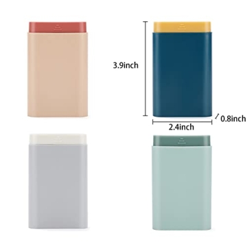 Compact VAQOZASY Mini Travel Pill Organizer for Medications