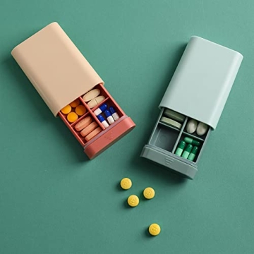 Compact VAQOZASY Mini Travel Pill Organizer for Medications