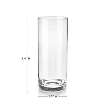Viski Crystal Highball Tumblers Set of 2 - Premium Crystal Drinking Glasses, Fancy High ball Tall Cocktail Glassware Gift Set, 16 oz