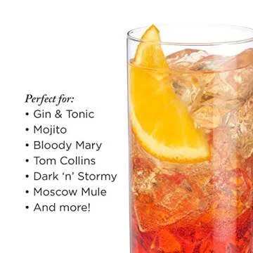 Viski Crystal Highball Tumblers Set of 2 - Premium Crystal Drinking Glasses, Fancy High ball Tall Cocktail Glassware Gift Set, 16 oz