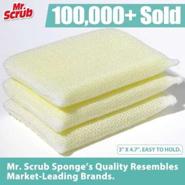 24 Pads All-Purpose Sponges Kitchen, Non Scratch Dish Sponge for Washing Dishes Cleaning Kitchen, Pr...