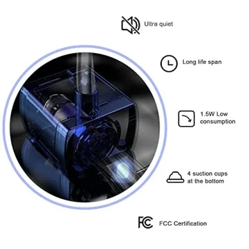 Crystal Cat Water Fountain with LED Light and Filters