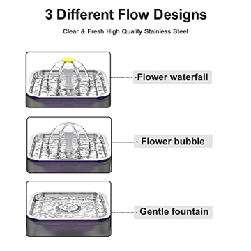 Crystal Cat Water Fountain with LED Light and Filters