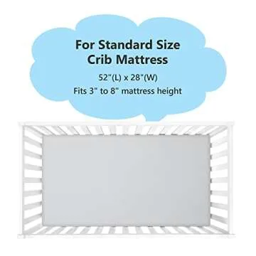 TILLYOU Super Soft Fitted Crib Sheet Set for Toddler Mat