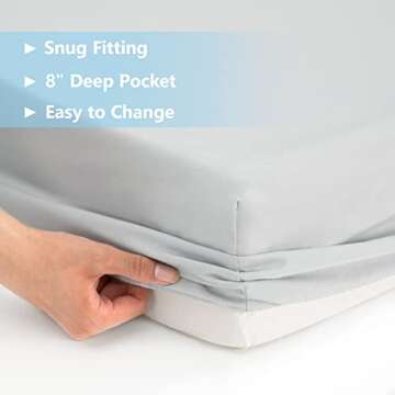 TILLYOU Super Soft Fitted Crib Sheet Set for Toddler Mat