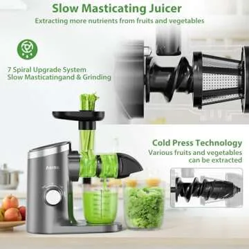 Aeitto Slow Masticating Juicer for Healthy Nutrient-Rich Juice