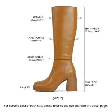 SOVANYOU Stylish Chunky Heeled Boots for Women