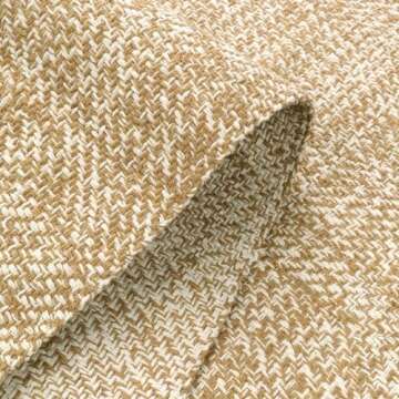 LEEVAN Washable Kitchen Runner Rug 2'x6', Cotton Woven Entryway Rug Tan Reversible Hallway Runner Ru...