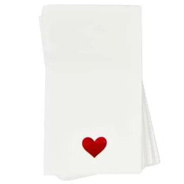 100 Heart Guest Napkins for Weddings and Parties