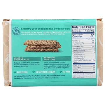 Wasa Sourdough Whole Grain Crispbread, 9.7 Ounce (Pack of 3)
