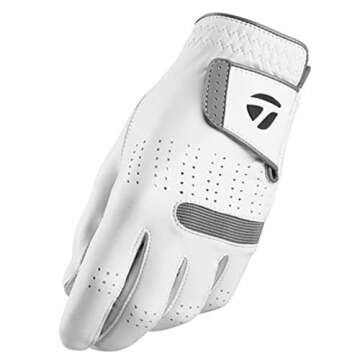TaylorMade Golf 2021 Tour Preferred Flex Glove, White, Medium Large US