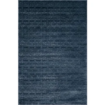 Stylish Navy Blue Geometric Rug for Modern Homes