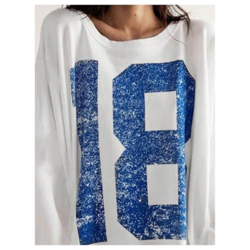 SHENHE Women's Vintage Oversized Graphic Sweatshirt Top