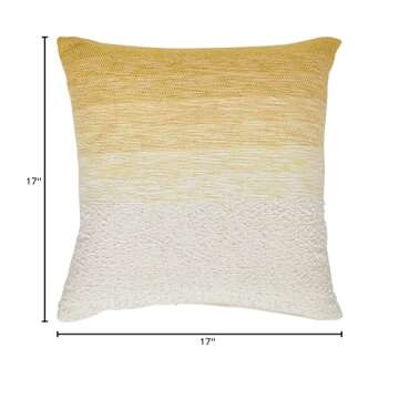 Amazon Brand – Rivet Casual Ombre Throw Pillow - 17 x 17 Inch, Yellow