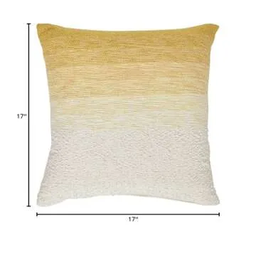 Amazon Brand – Rivet Casual Ombre Throw Pillow - 17 x 17 Inch, Yellow