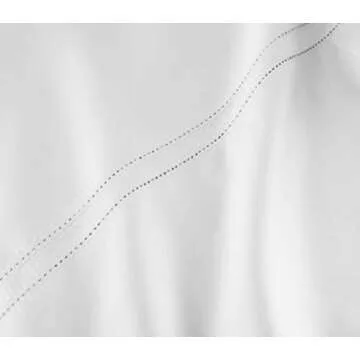 Pure Parima Luxury 100% CEA Certified Egyptian Cotton Sheet Bed Set, Extra-Long Staple, Cool, Breathable, Ultra Comfort, Double Hem-Stitched, Flat, Fitted, and 2 Pillow Cases (White, Queen)