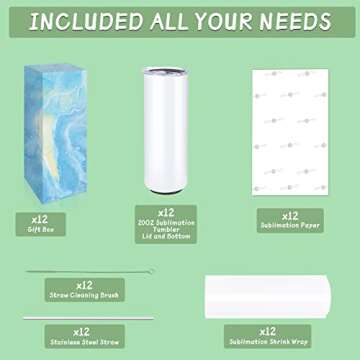 HTVRONT 20 oz Sublimation Tumblers Pack - Perfect for Gifts