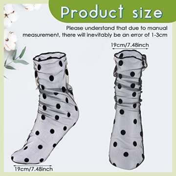 10 Pairs Mesh Lace Sheer Shiny Socks Decorated Slouch Ankle Mesh Socks See Through Glitter Tulle Socks for Women Girls Dress