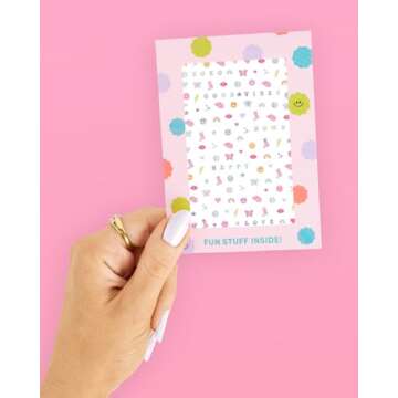xo, Fetti Party Preppy Nail Stickers – 496 Colorful Designs for Every Celebration!