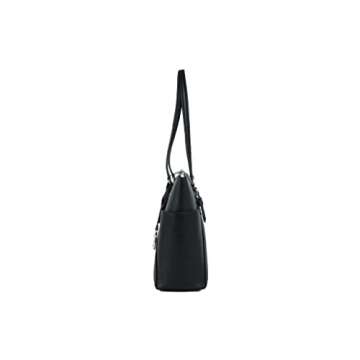 Michael Kors Charlotte Large Top Zip Tote (black sig)