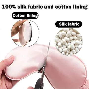 Whaline 2 Pcs Silk Eye Cover Set with Ear Plugs for Comfort