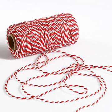 Resinta 3 Rolls Christmas Twine Cotton String Natural Jute Twine Wrapping DIY Arts Crafts 984 Feet Totally