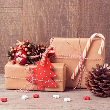 Resinta 3 Rolls Christmas Twine Cotton String Natural Jute Twine Wrapping DIY Arts Crafts 984 Feet Totally