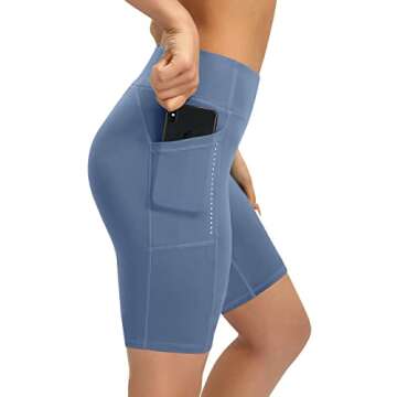 AFITNE Women's Dress Pants Straight Leg Stretchy Yoga Work Pants Business Office Casual Slacks with Zipper Pockets Sky Blue - M