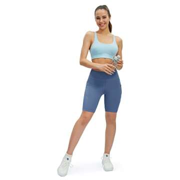 AFITNE Women's Dress Pants Straight Leg Stretchy Yoga Work Pants Business Office Casual Slacks with Zipper Pockets Sky Blue - M