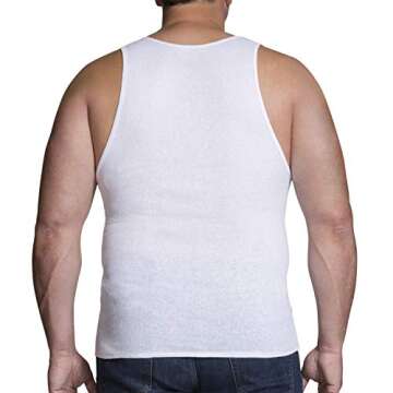 Fruit of the Loom men's Big and Tall Tag-free & Undershirts Underwear, Big -Man - Tank 3 Pack, 4X-Large US