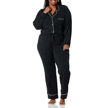 Amazon Essentials Women's Piped Nightshirt in Plus Size