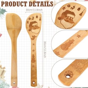 Yaomiao 7 Pcs Christmas Kitchen Utensils Set for Holiday