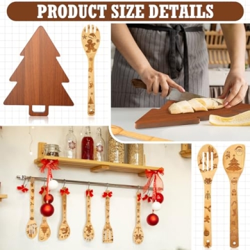 Yaomiao 7 Pcs Christmas Kitchen Utensils Set for Holiday