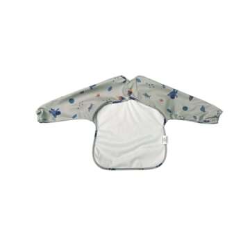 Toddler & Baby Bib – Baby Led Weaning Supplies - Waterproof Long Sleeve Bibs, Smock for Feeding, M...