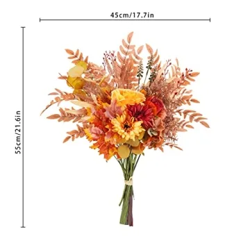 Ruidazon Artificial Fall Flowers Bouquets for Autumn Decor