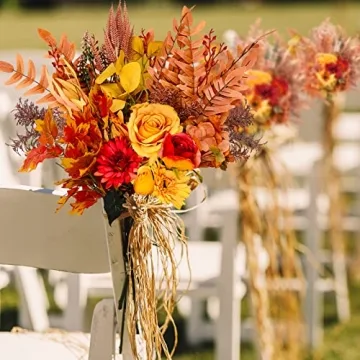 Ruidazon Artificial Fall Flowers Bouquets for Autumn Decor