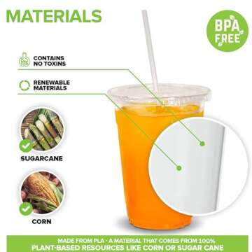 Stock Your Home Compostable Party Cups Set of 50