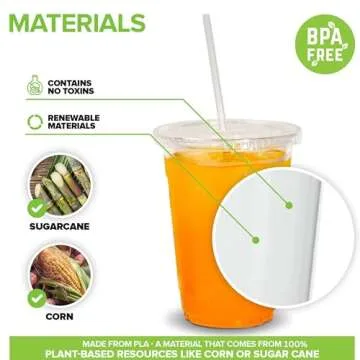 Stock Your Home Compostable Party Cups Set of 50