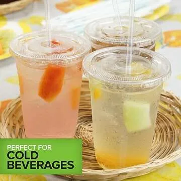 Stock Your Home Compostable Party Cups Set of 50