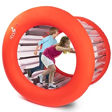 Giant Hamster Wheel Human | 65" Diameter | Inflatable Rolling Wheel | Outdoor Activities for Kids an...