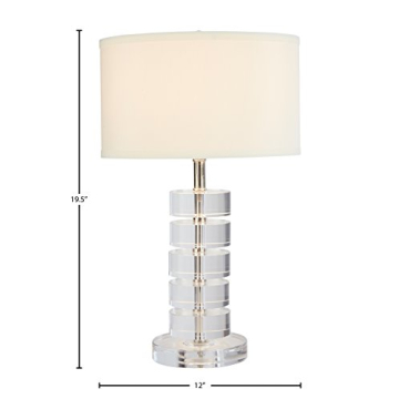 Stone & Beam Modern Crystal Glass Table Lamp with Shade