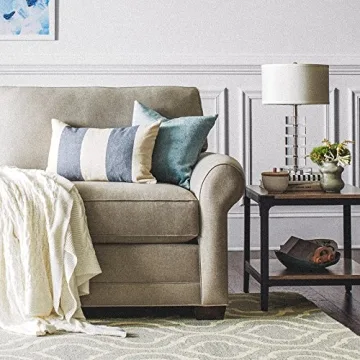 Stone & Beam Modern Crystal Glass Table Lamp with Shade