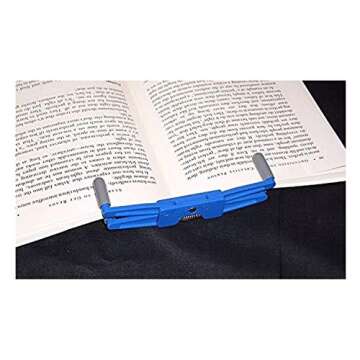 FlipKlip Portable Book Page Holder for Hands Free Reading in Bed, on The Go, on The Treadmill & Exer...