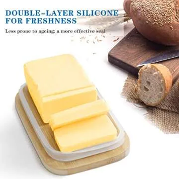 Elegant Airtight Butter Keeper with Wooden Lid